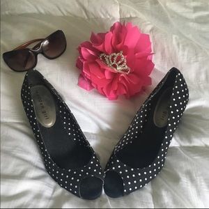 Madden Girl peep toe wedges